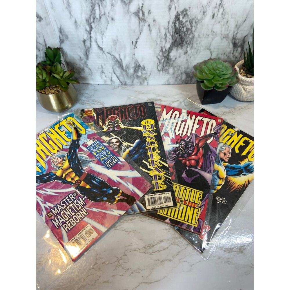 Vintage bundle of 4 Magneto Comics 1996-1997 Consecutive Releases